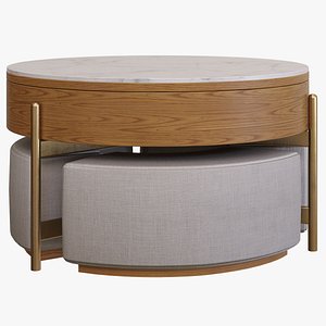Coffee Table With Ottomans