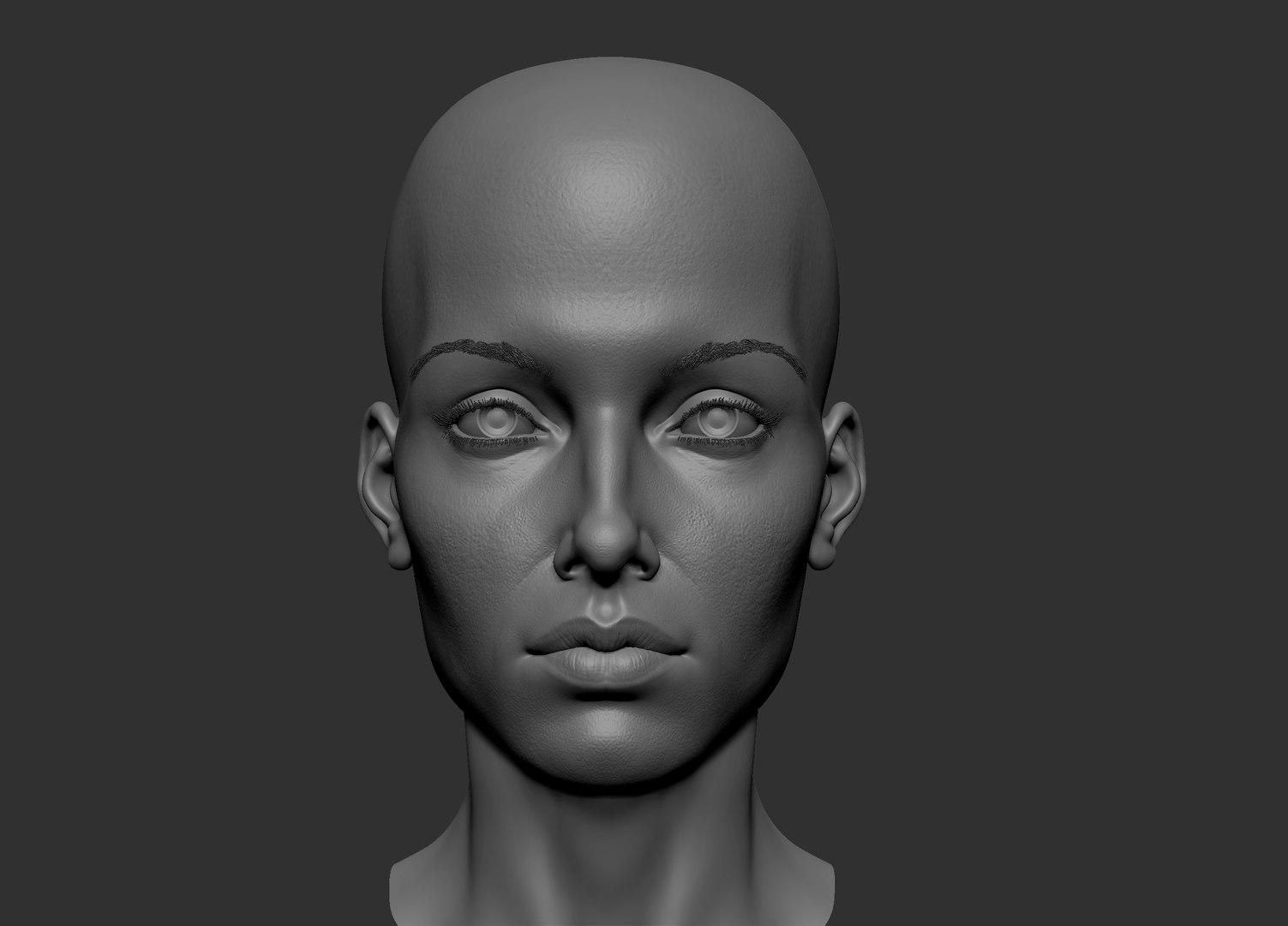 Woman Head Model - TurboSquid 1681140