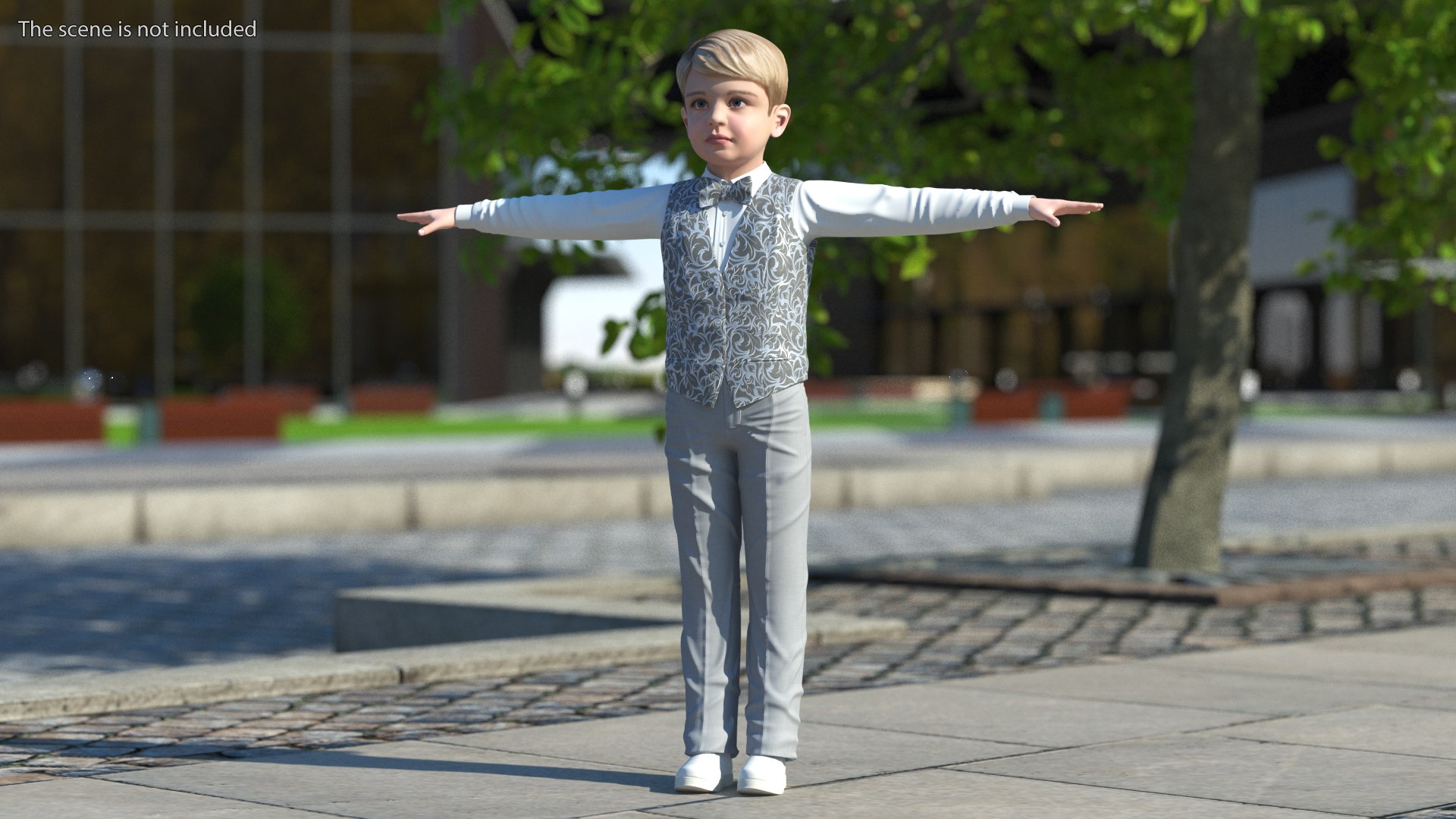 Child Boy Party Style Rigged for Maya 3D model preview
