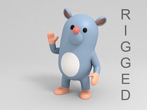 Rigged Rat Character