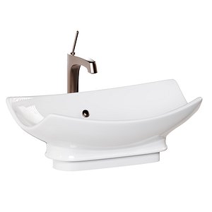 3D Rectangular bowl sink Jacob Delafon Leaf 60x38 E1186-00 model