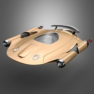 3D science fiction car concept