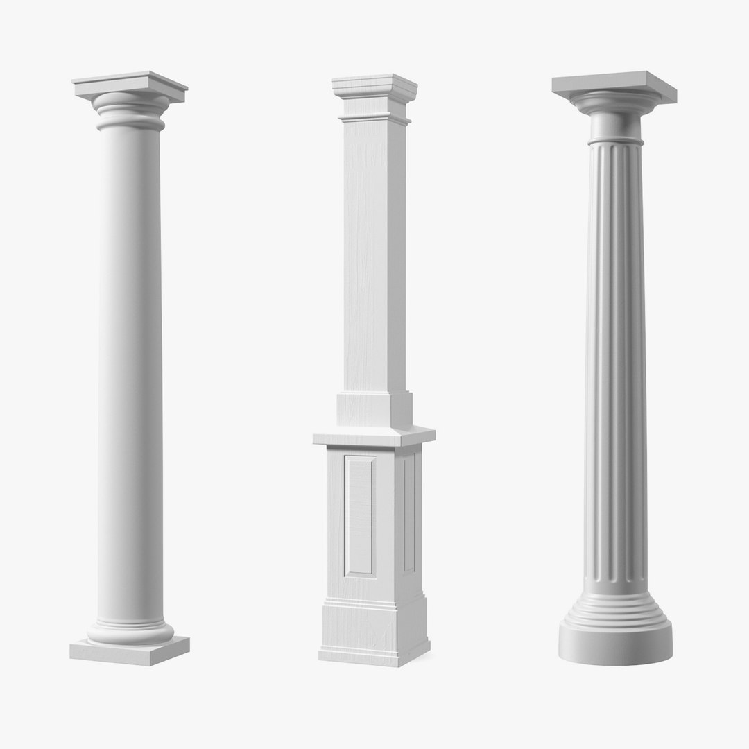 Classical Columns Collection 3D model preview