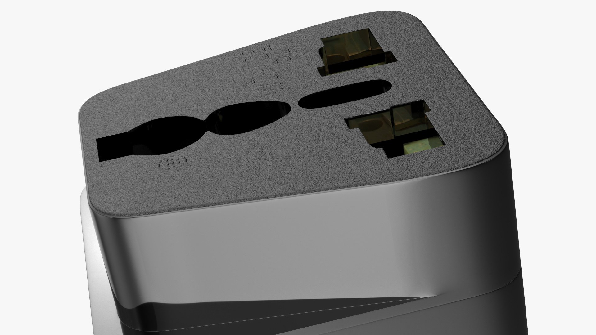Type C Universal Plug Adapter Black model - TurboSquid 1838089