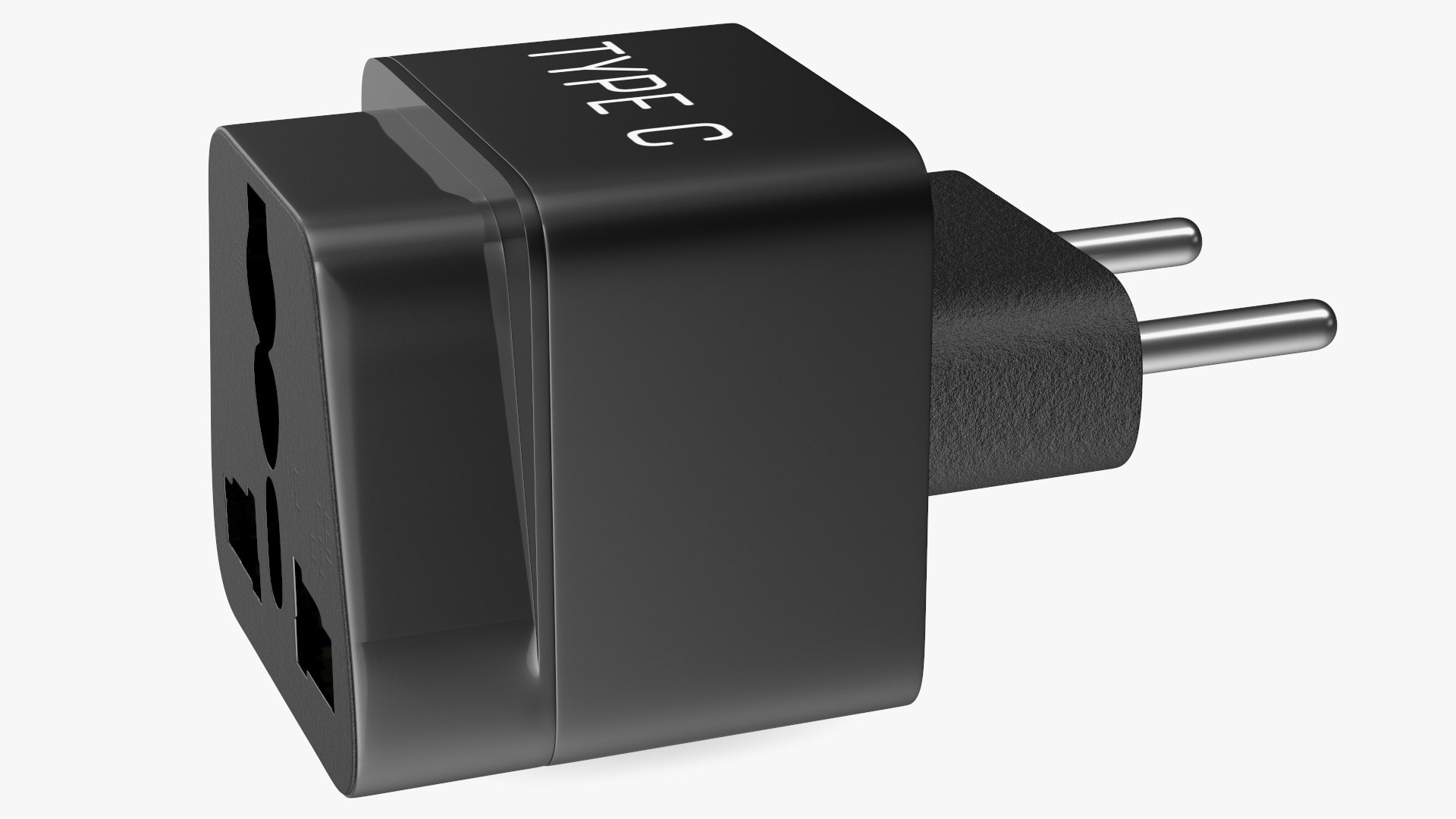 Type C Universal Plug Adapter Black Model - TurboSquid 1838089