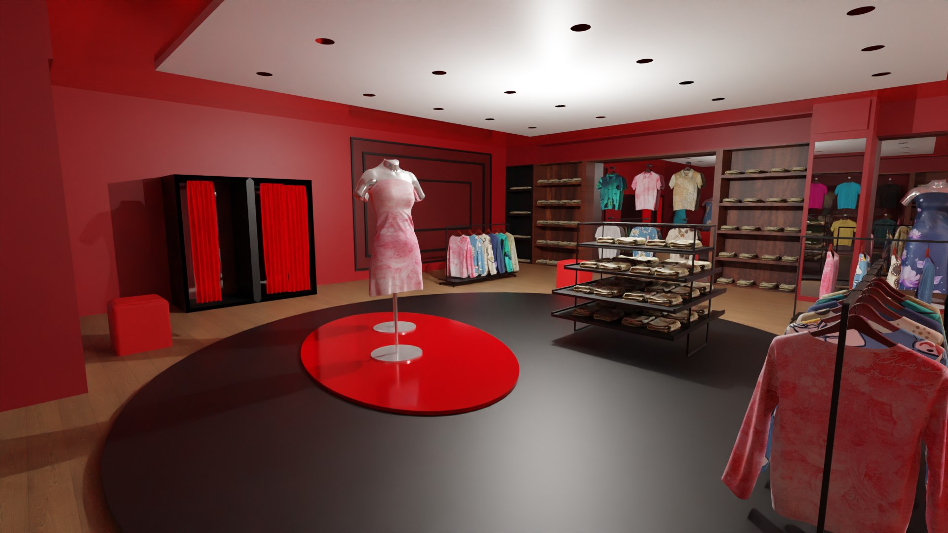 3D Model Clothing Store Interior - TurboSquid 2157389