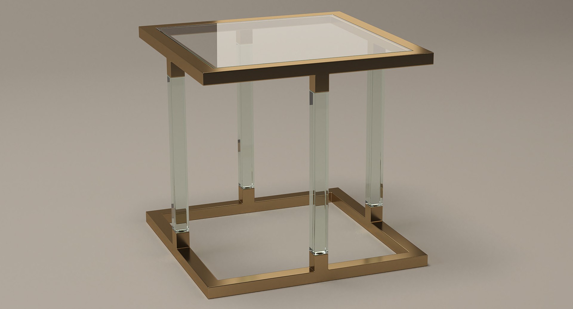Square End Table Metal 3D Model - TurboSquid 1391483