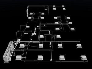 Air conditioning and piping system in building 26i19