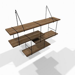 Designer wooden wall shelf