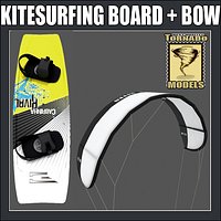 Kitesurfing Board and Bow