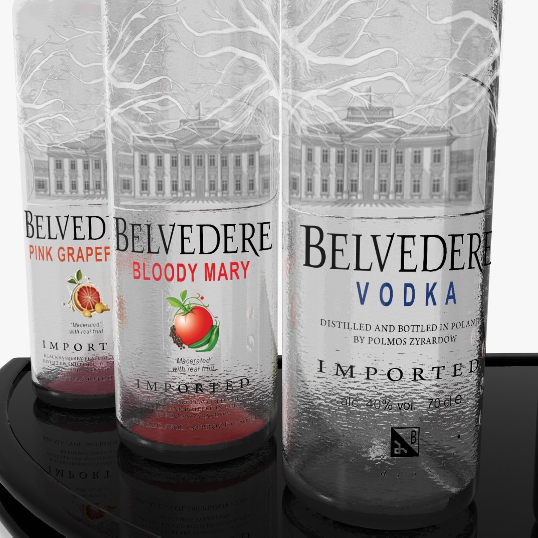 3D belvedere vodka bottle pbr model - TurboSquid 1636954