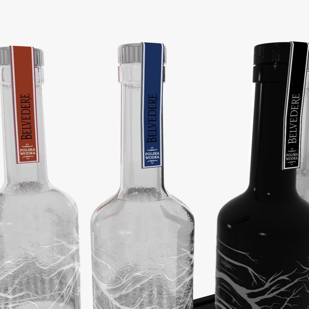 3D belvedere vodka bottle pbr model - TurboSquid 1636954