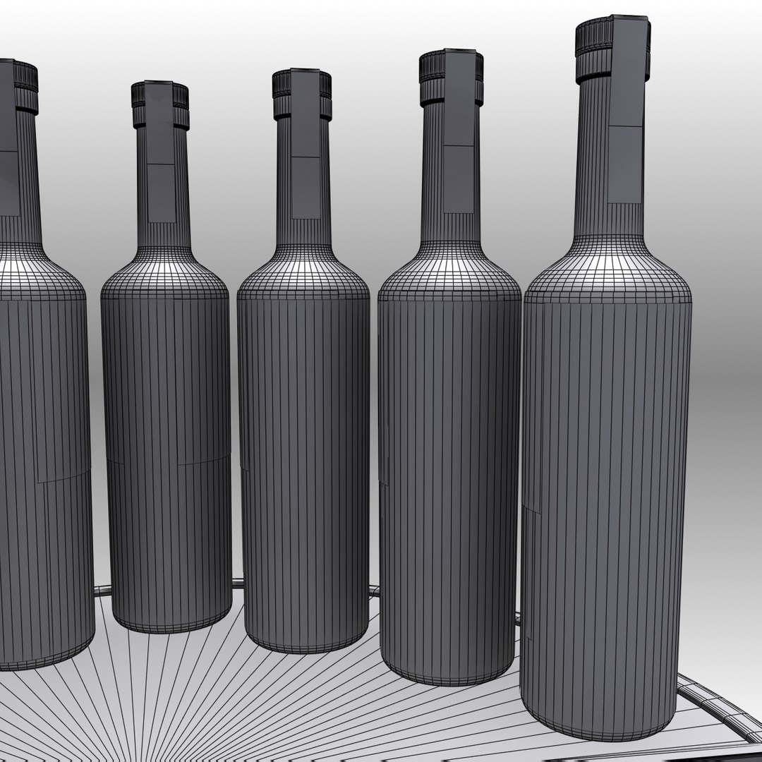 Belvedere Vodka Bottle, 3D Beverage models