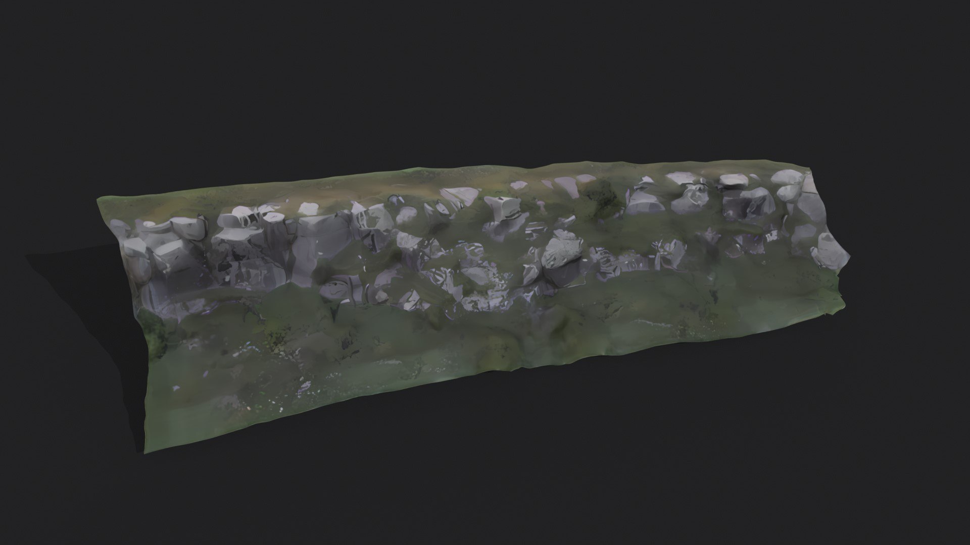 3D Model Cliff Rock 3d Model In Anime Cartoon Style - TurboSquid 2030238