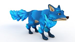 Cartoon fox 3D model