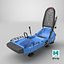 Fast Track Schienenschlitten mit Bremshebeln Blau