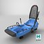 Fast Track Schienenschlitten mit Bremshebeln Blau