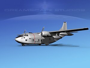 aircraft fairchild c-123 provider 3D model