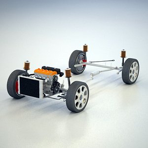 wheel drive suspension 3d model