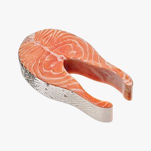 salmon steak 3D model