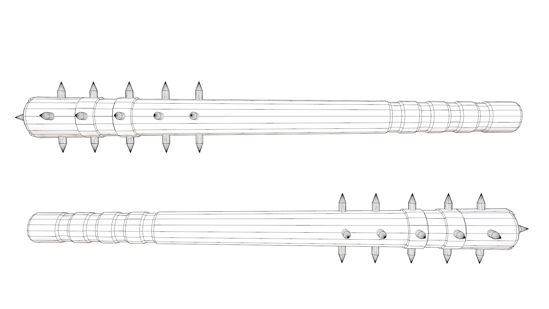 Gameready Spiked Club 3D - TurboSquid 1216602