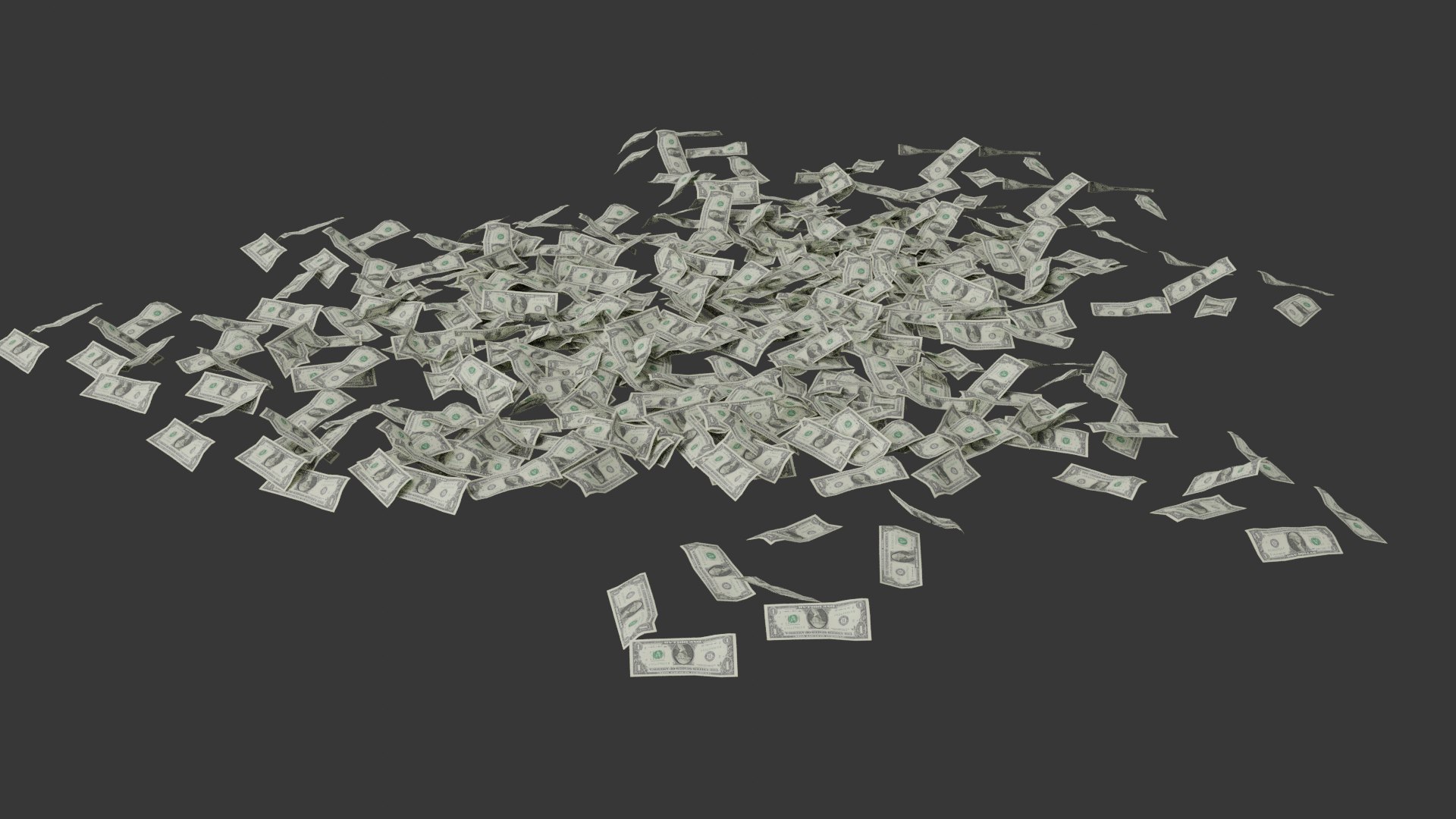 3D One Dollar Currency Stack - TurboSquid 2219935