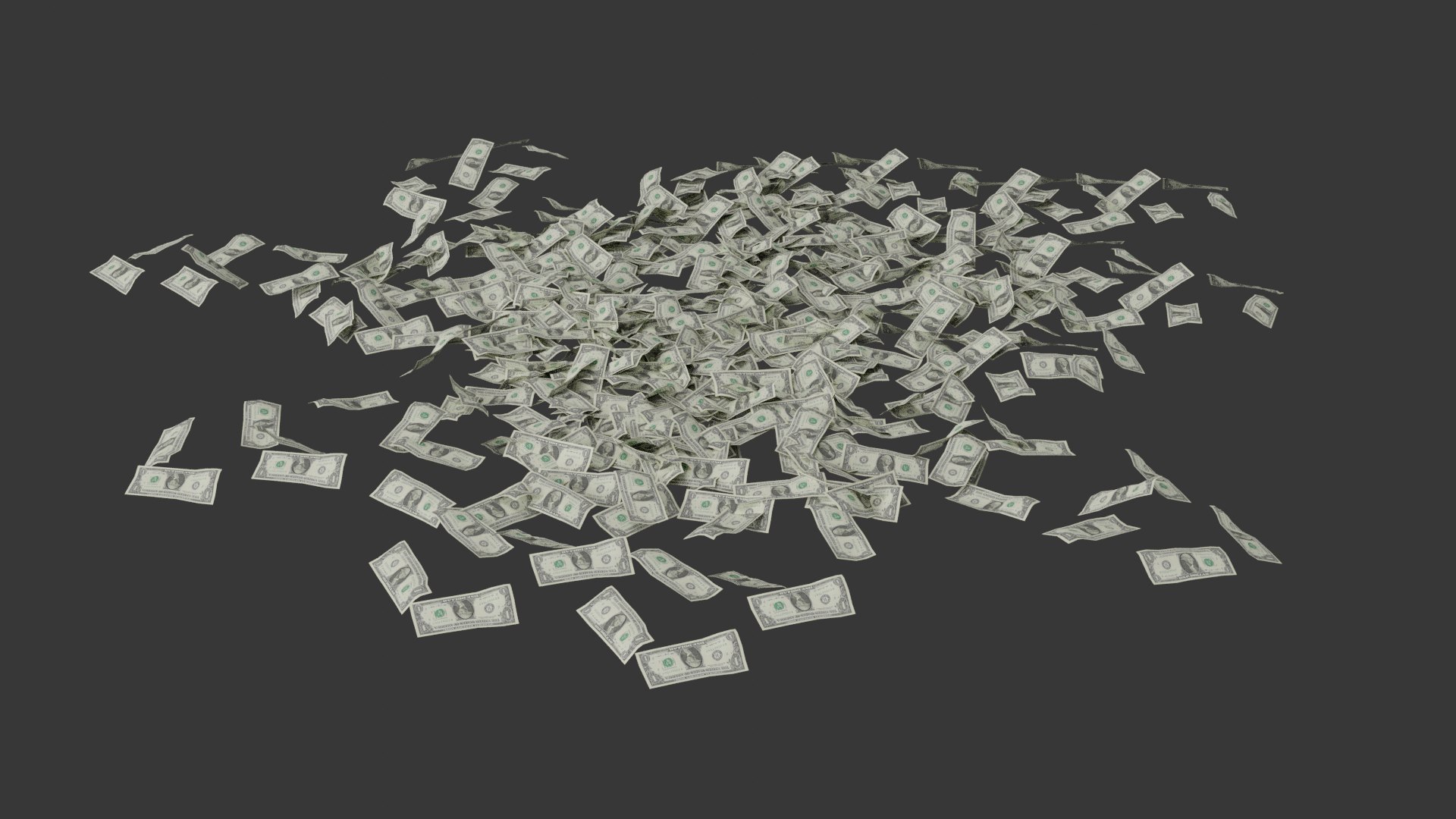 3D One Dollar Currency Stack - TurboSquid 2219935
