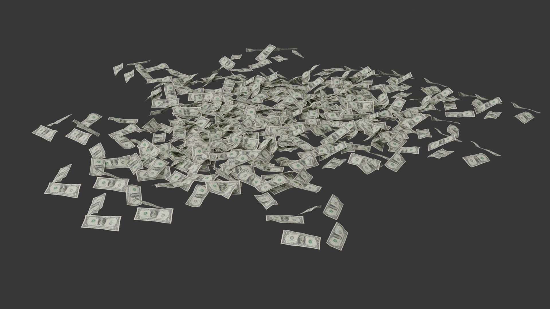 3D One Dollar Currency Stack - TurboSquid 2219935