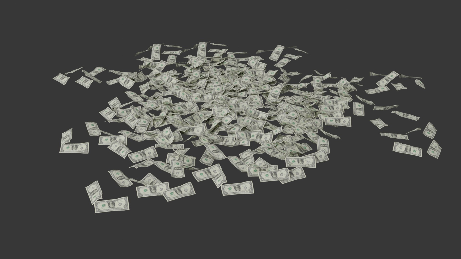3D One Dollar Currency Stack - TurboSquid 2219935