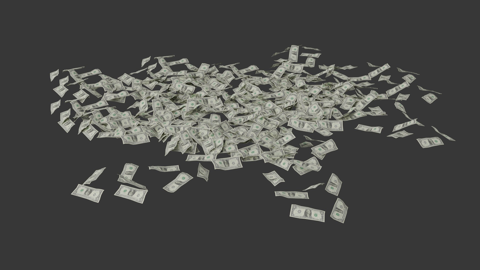 3D One Dollar Currency Stack - TurboSquid 2219935