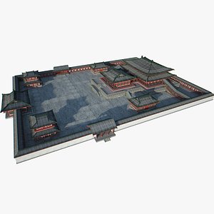 chinese architectural palace 3d model