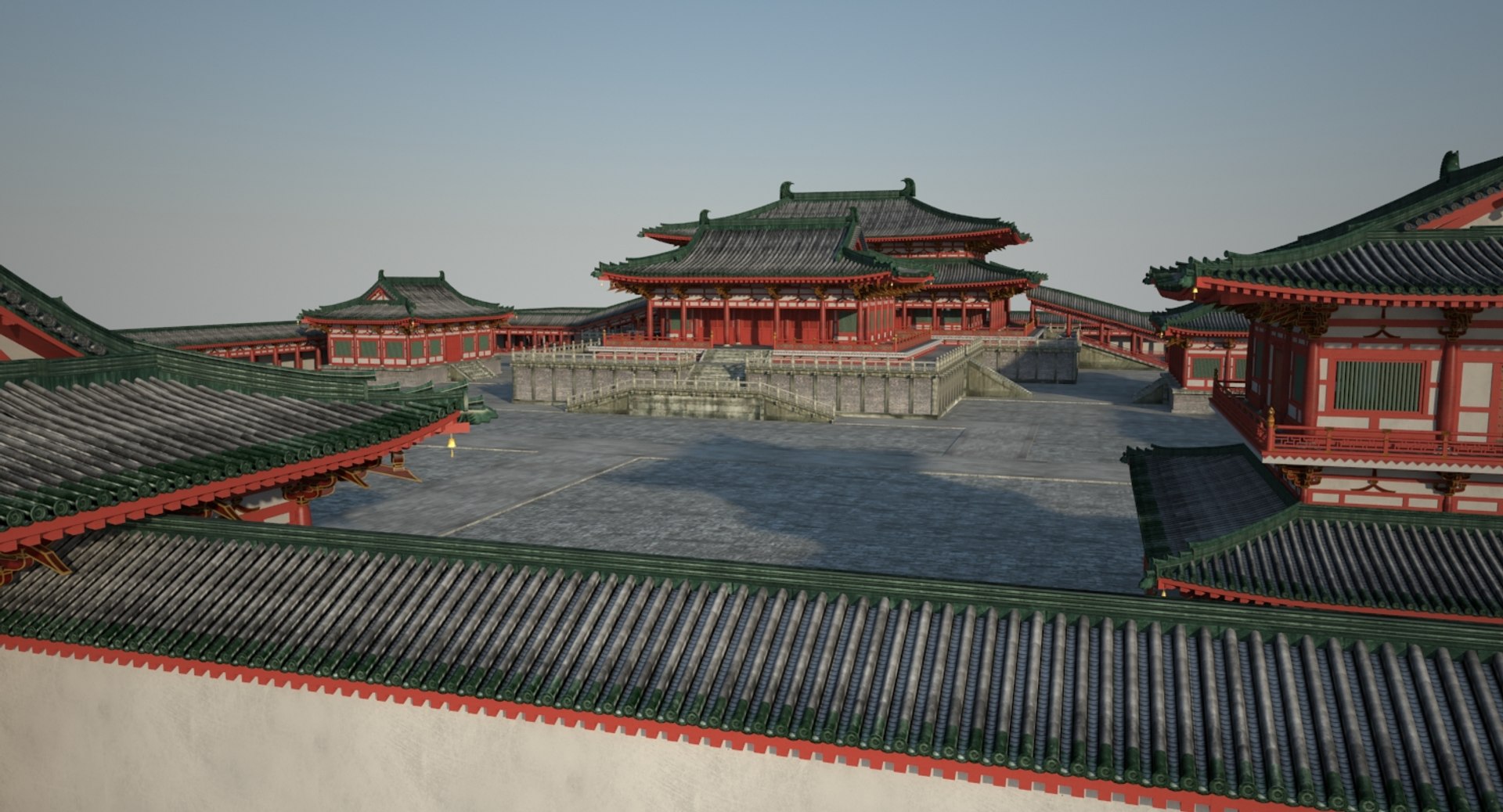 chinese architectural palace 3d model