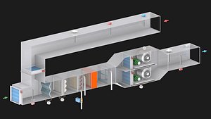 Ahu Air Handling Unit 3d Model