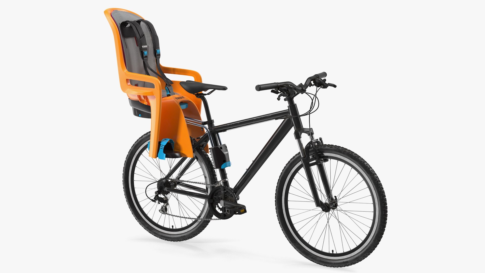 Mountain Bike with Thule Safety Seat 3D model preview