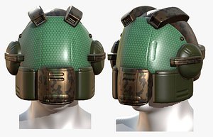 gas mask helmet 3D model