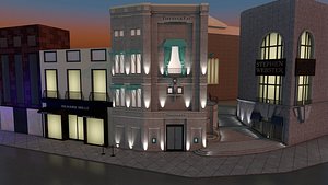 building structure shopping center 3D model