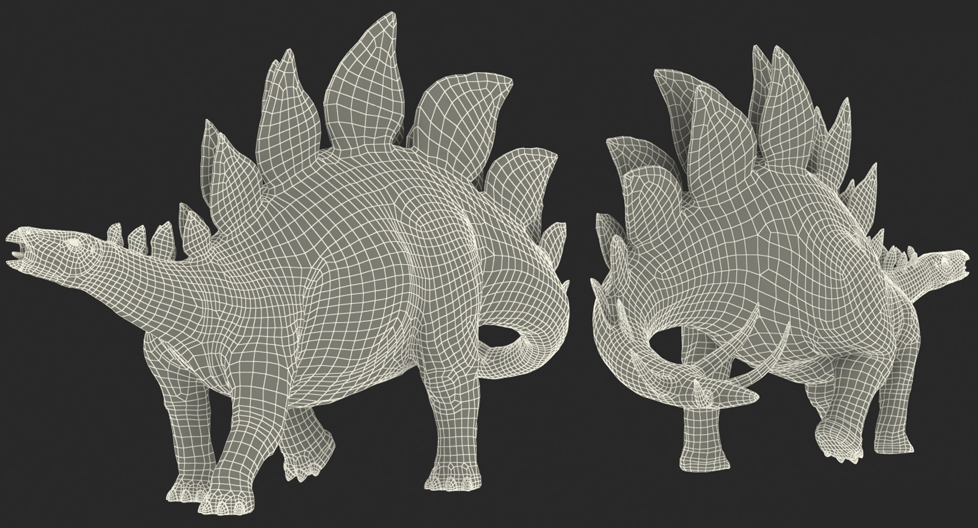 stegosaurus rigged 3d model