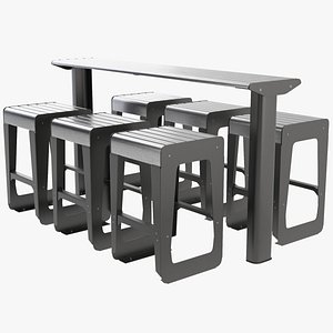 Park Furniture Set 3D model