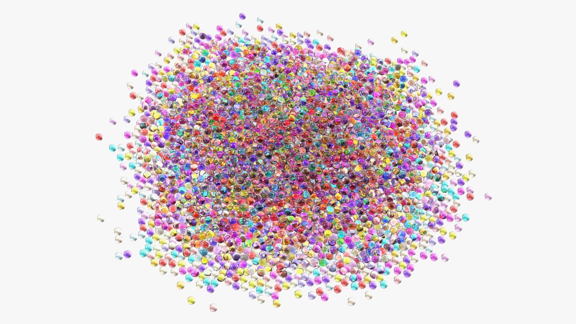 Water Gel Beads Pile 3D model preview