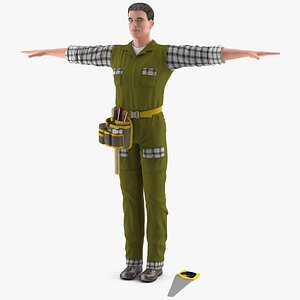 carpenter t-pose 3D model