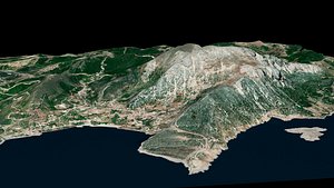3D model Jebel Musa - Morocco