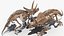 Fossile di scheletro di triceratopo con pelle trasparente truccata
