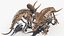 Fossile di scheletro di triceratopo con pelle trasparente truccata