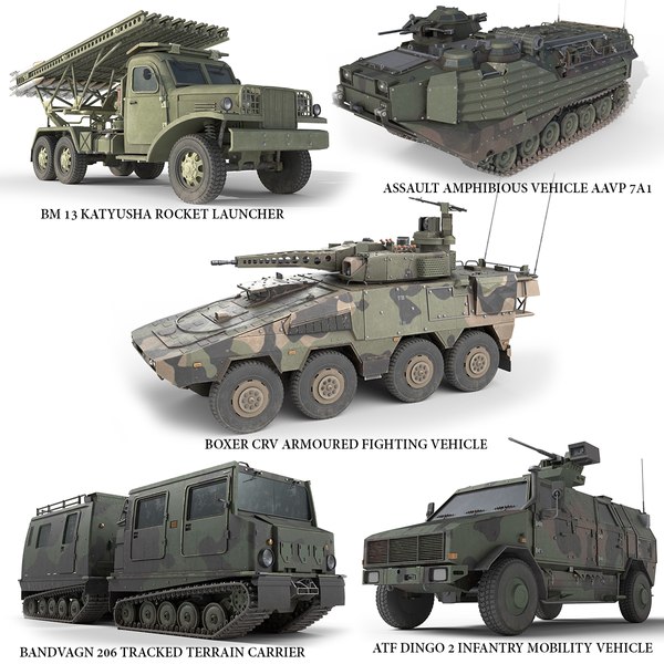 Bushmaster Protected Mobility Vehicle Blender Models for Download ...
