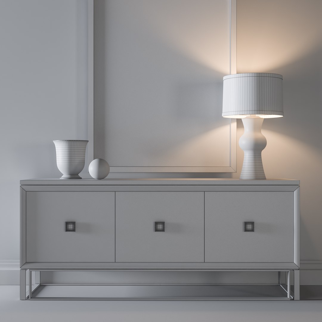 Vanguard wallace storage console 3D model - TurboSquid 1184229