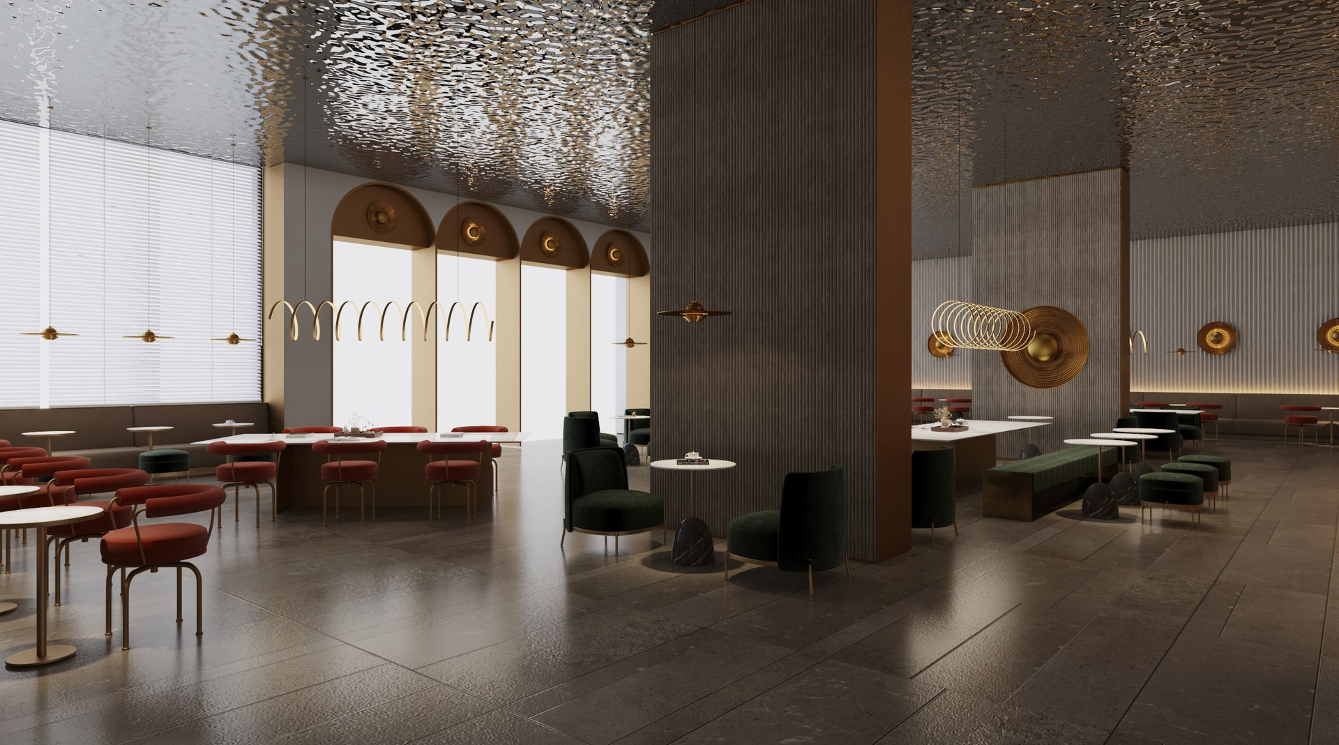 Lobby And Restaurant And Cafe And Book Bar 3D Model - TurboSquid 2219642