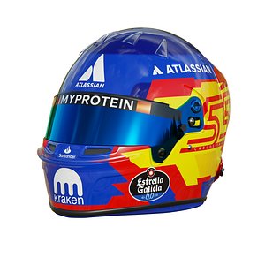 F1 Carlos Sainz Helmet 2025 3D model