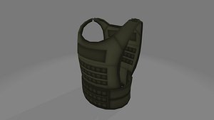 3D optimized olive kevlar vest