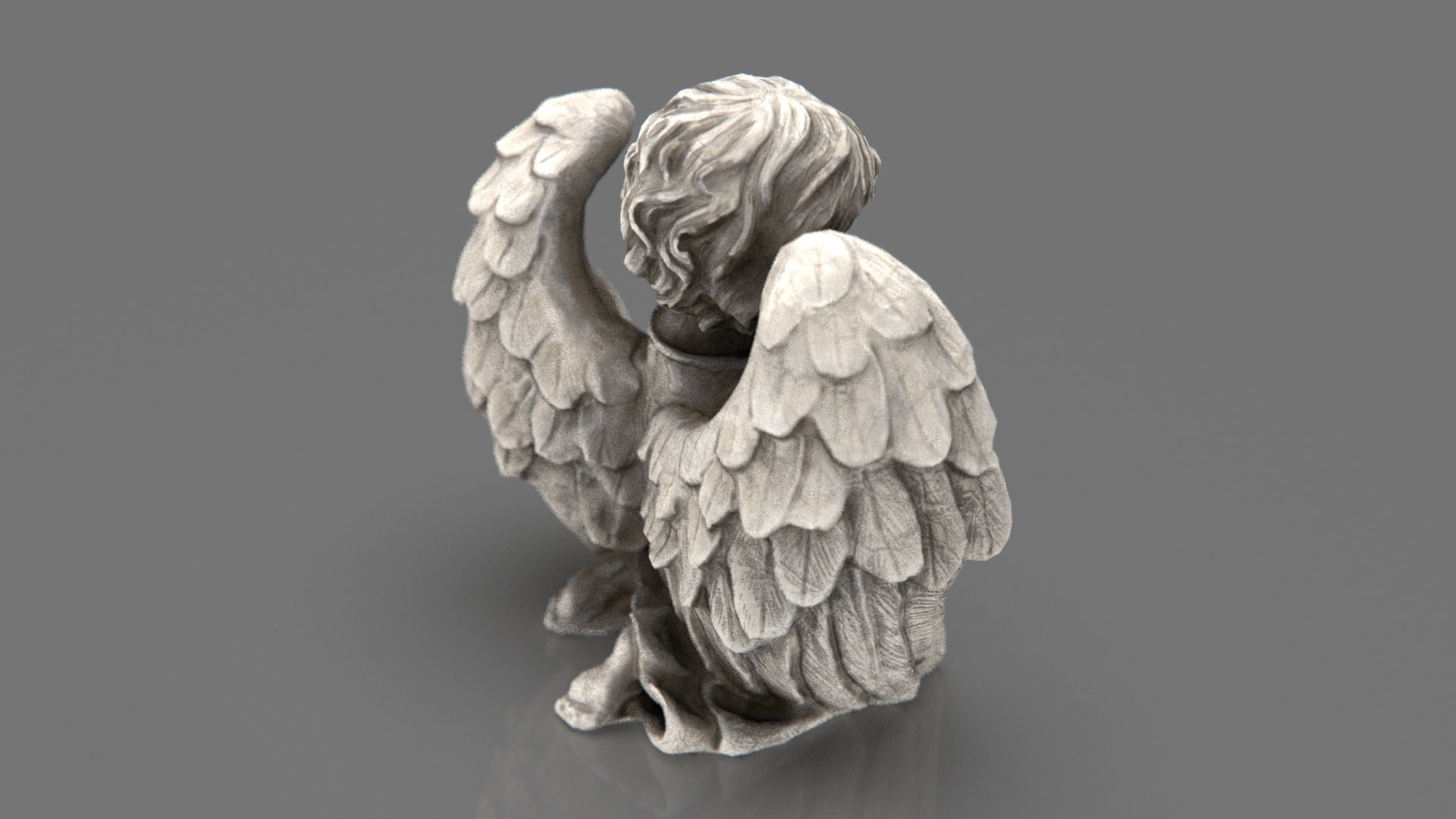 Angel Praying With Spread Wings Model - Turbosquid 1913875