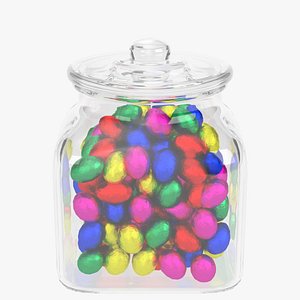 3D glass jar